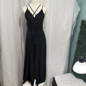 Buckle very j Strappy Gauze Romper with slits